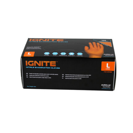 GLOVES NITRILE ORANGE LARGE